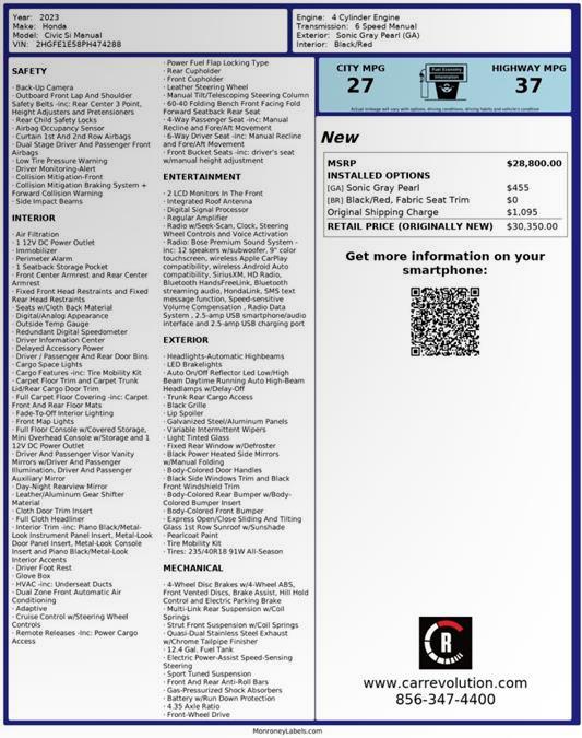 2023 Honda Civic Si , available for sale in Maple Shade, New Jersey | Car Revolution. Maple Shade, New Jersey 2023 Honda Civic Si , available for sale in Maple Shade, New Jersey | Car Revolution. Maple Shade, New Jersey