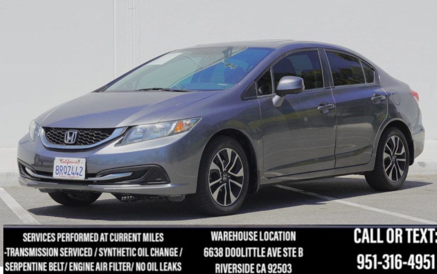 2013 Honda Civic Sdn EX SUNROOF/BLUETOOTH/BACK UP CAMERA/, available for sale in Riverside, California | Big Timin Motors LLC. Riverside, California 2013 Honda Civic Sdn EX SUNROOF/BLUETOOTH/BACK UP CAMERA/, available for sale in Riverside, California | Big Timin Motors LLC. Riverside, California