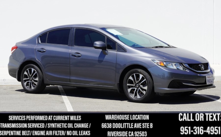 2013 Honda Civic Sdn EX SUNROOF/BLUETOOTH/BACK UP CAMERA/, available for sale in Riverside, California | Big Timin Motors LLC. Riverside, California 2013 Honda Civic Sdn EX SUNROOF/BLUETOOTH/BACK UP CAMERA/, available for sale in Riverside, California | Big Timin Motors LLC. Riverside, California