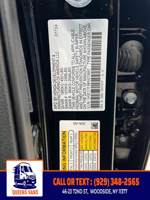 2024 Honda Accord Sedan EX CVT, available for sale in Woodside, New York | Queens Vans LLC. Woodside, New York 2024 Honda Accord Sedan EX CVT, available for sale in Woodside, New York | Queens Vans LLC. Woodside, New York