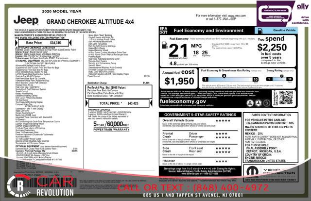 2020 Jeep Grand Cherokee Altitude 4X4, available for sale in Avenel, New Jersey | Car Revolution. Avenel, New Jersey 2020 Jeep Grand Cherokee Altitude 4X4, available for sale in Avenel, New Jersey | Car Revolution. Avenel, New Jersey