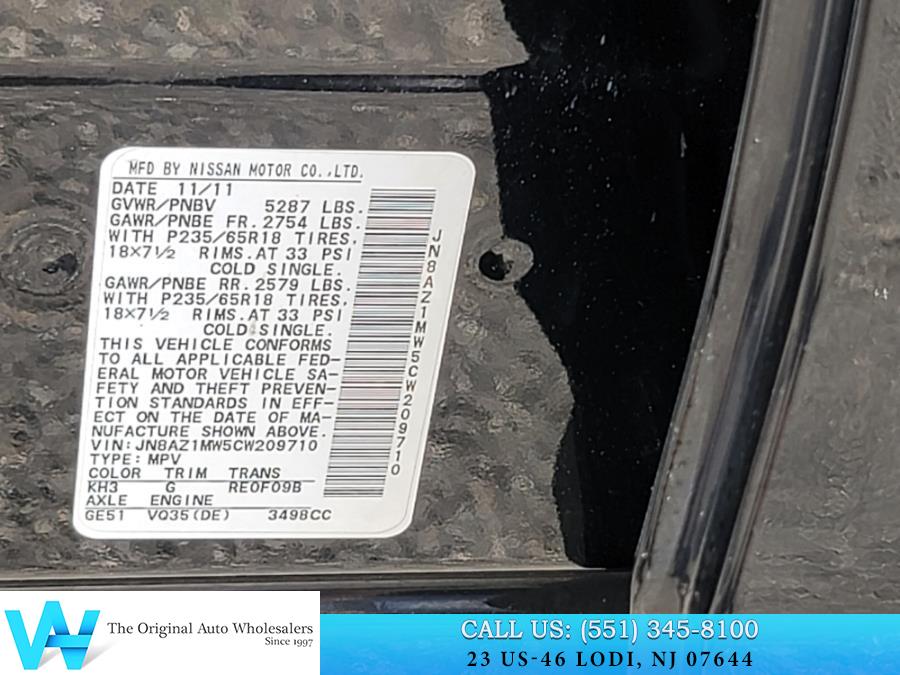2012 Nissan Murano AWD 4dr SV, available for sale in Lodi, New Jersey | AW Auto & Truck Wholesalers, Inc. Lodi, New Jersey 2012 Nissan Murano AWD 4dr SV, available for sale in Lodi, New Jersey | AW Auto & Truck Wholesalers, Inc. Lodi, New Jersey