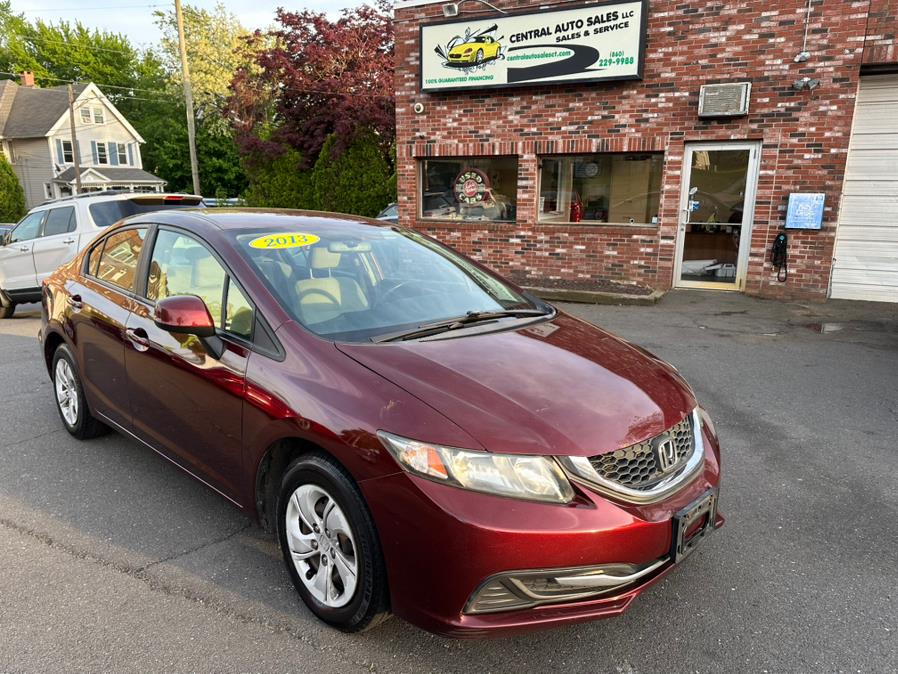 2013 Honda Civic Sdn 4dr Auto LX, available for sale in New Britain, Connecticut | Central Auto Sales & Service. New Britain, Connecticut 2013 Honda Civic Sdn 4dr Auto LX, available for sale in New Britain, Connecticut | Central Auto Sales & Service. New Britain, Connecticut