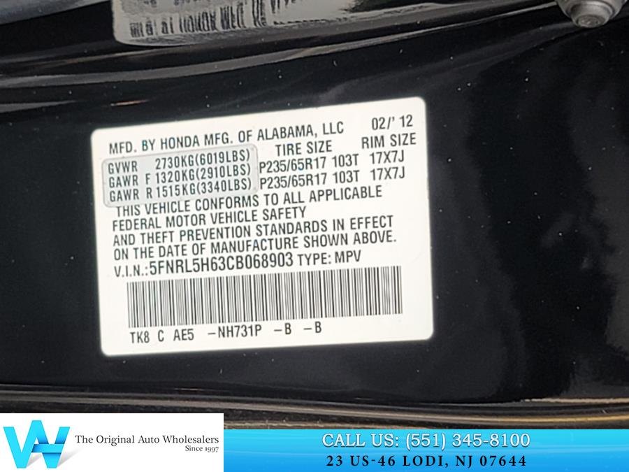 2012 Honda Odyssey 5dr EX-L w/Navi, available for sale in Lodi, New Jersey | AW Auto & Truck Wholesalers, Inc. Lodi, New Jersey 2012 Honda Odyssey 5dr EX-L w/Navi, available for sale in Lodi, New Jersey | AW Auto & Truck Wholesalers, Inc. Lodi, New Jersey