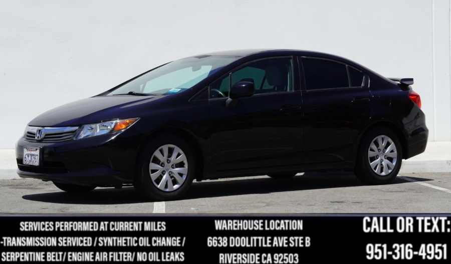2012 Honda Civic Sdn LX 4dr Auto, available for sale in Riverside, California | Big Timin Motors LLC. Riverside, California 2012 Honda Civic Sdn LX 4dr Auto, available for sale in Riverside, California | Big Timin Motors LLC. Riverside, California
