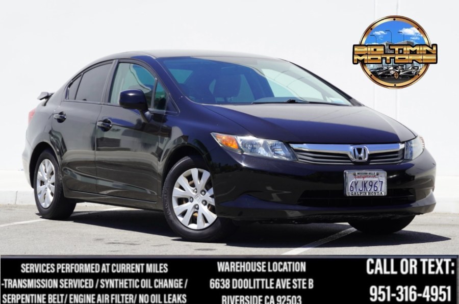 2012 Honda Civic Sdn LX 4dr Auto, available for sale in Riverside, California | Big Timin Motors LLC. Riverside, California 2012 Honda Civic Sdn LX 4dr Auto, available for sale in Riverside, California | Big Timin Motors LLC. Riverside, California