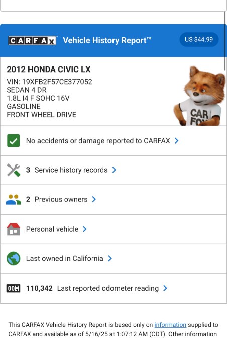2012 Honda Civic Sdn LX 4dr Auto, available for sale in Riverside, California | Big Timin Motors LLC. Riverside, California 2012 Honda Civic Sdn LX 4dr Auto, available for sale in Riverside, California | Big Timin Motors LLC. Riverside, California