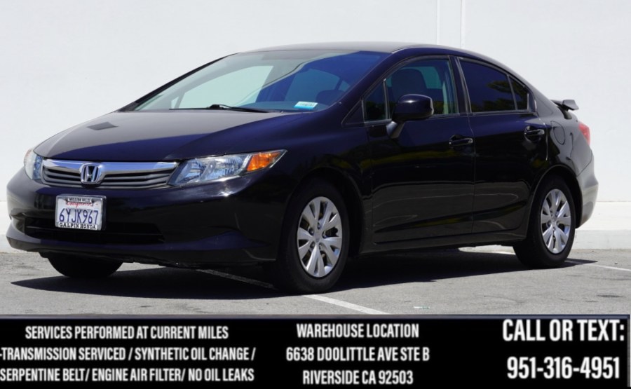 2012 Honda Civic Sdn LX 4dr Auto, available for sale in Riverside, California | Big Timin Motors LLC. Riverside, California 2012 Honda Civic Sdn LX 4dr Auto, available for sale in Riverside, California | Big Timin Motors LLC. Riverside, California