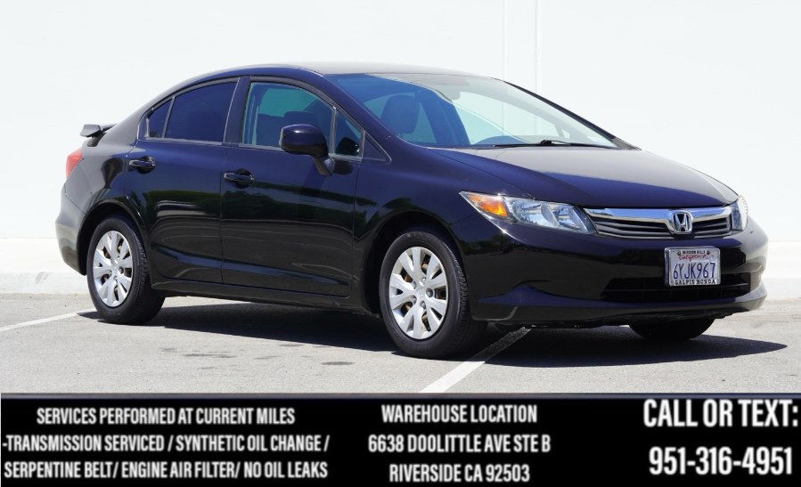2012 Honda Civic Sdn LX 4dr Auto, available for sale in Riverside, California | Big Timin Motors LLC. Riverside, California 2012 Honda Civic Sdn LX 4dr Auto, available for sale in Riverside, California | Big Timin Motors LLC. Riverside, California