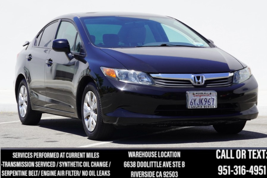 2012 Honda Civic Sdn LX 4dr Auto, available for sale in Riverside, California | Big Timin Motors LLC. Riverside, California 2012 Honda Civic Sdn LX 4dr Auto, available for sale in Riverside, California | Big Timin Motors LLC. Riverside, California