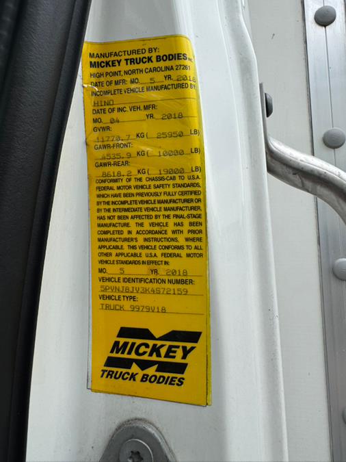 2019 Hino 268A 26 FT MICKEY BOX MAXON LIFTGATE NON CDL, available for sale in Paterson, New Jersey | Speedway Commercial Motors LLC. Paterson, New Jersey 2019 Hino 268A 26 FT MICKEY BOX MAXON LIFTGATE NON CDL, available for sale in Paterson, New Jersey | Speedway Commercial Motors LLC. Paterson, New Jersey