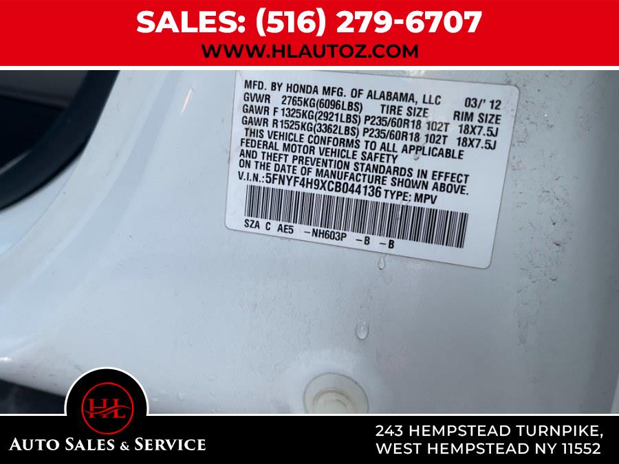 2012 Honda Pilot 4WD 4dr Touring w/RES & Navi, available for sale in West Hempstead, New York | HL Auto Sales and Service LLC. West Hempstead, New York 2012 Honda Pilot 4WD 4dr Touring w/RES & Navi, available for sale in West Hempstead, New York | HL Auto Sales and Service LLC. West Hempstead, New York