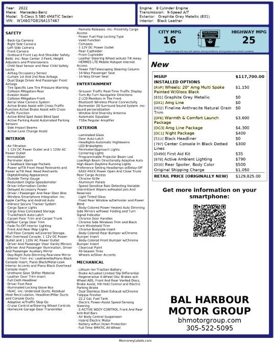2022 Mercedes-Benz S-Class S 580 4MATIC Sedan, available for sale in Miami, FL, Florida | Bal Harbour Motor Group LLC. Miami, FL, Florida 2022 Mercedes-Benz S-Class S 580 4MATIC Sedan, available for sale in Miami, FL, Florida | Bal Harbour Motor Group LLC. Miami, FL, Florida