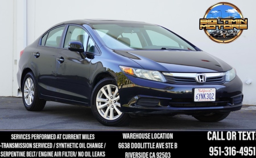 2012 Honda Civic Sdn EX SUNROOF/BLUETOOTH, available for sale in Riverside, California | Big Timin Motors LLC. Riverside, California 2012 Honda Civic Sdn EX SUNROOF/BLUETOOTH, available for sale in Riverside, California | Big Timin Motors LLC. Riverside, California