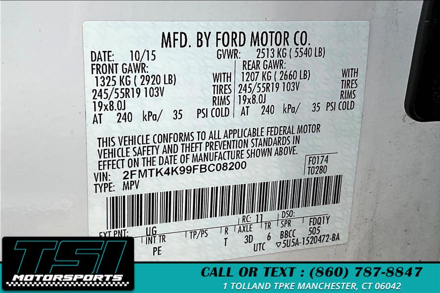 2015 Ford Edge 4dr Titanium AWD, available for sale in Manchester, Connecticut | TSI Motorsports. Manchester, Connecticut 2015 Ford Edge 4dr Titanium AWD, available for sale in Manchester, Connecticut | TSI Motorsports. Manchester, Connecticut