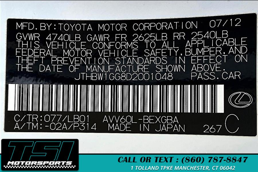 2013 Lexus ES 300h 4dr Sdn Hybrid, available for sale in Manchester, Connecticut | TSI Motorsports. Manchester, Connecticut 2013 Lexus ES 300h 4dr Sdn Hybrid, available for sale in Manchester, Connecticut | TSI Motorsports. Manchester, Connecticut