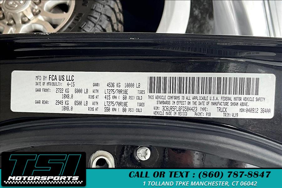 2015 Ram 2500 4WD Crew Cab 149" Laramie, available for sale in Manchester, Connecticut | TSI Motorsports. Manchester, Connecticut 2015 Ram 2500 4WD Crew Cab 149" Laramie, available for sale in Manchester, Connecticut | TSI Motorsports. Manchester, Connecticut