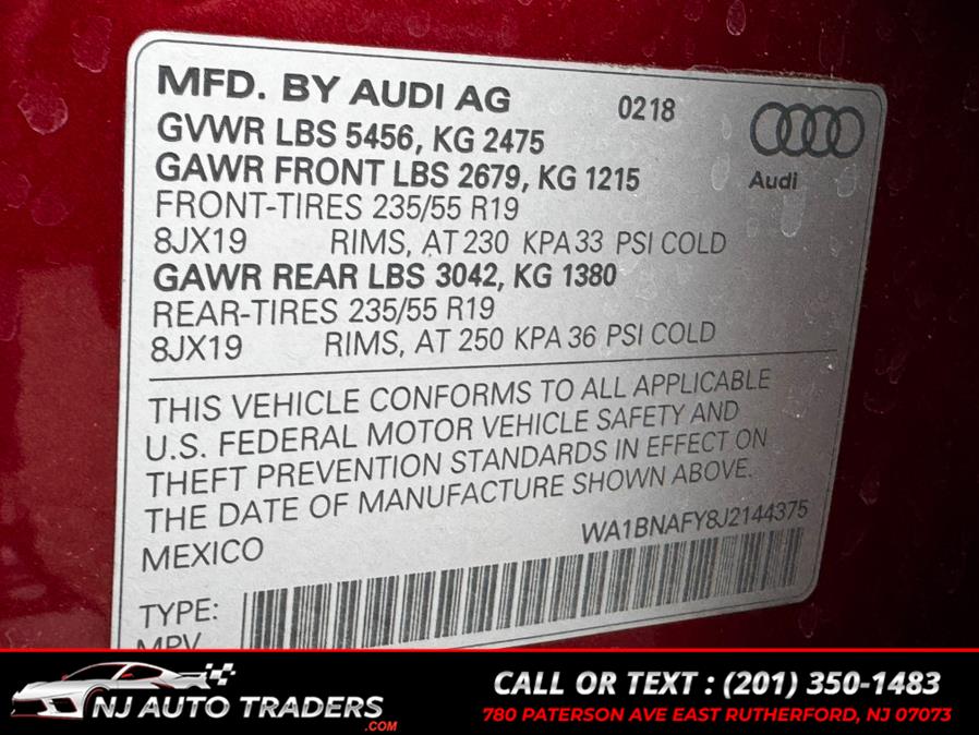 2018 Audi Q5 2.0 TFSI Premium Plus, available for sale in East Rutherford, New Jersey | NJ Auto Traders. East Rutherford, New Jersey 2018 Audi Q5 2.0 TFSI Premium Plus, available for sale in East Rutherford, New Jersey | NJ Auto Traders. East Rutherford, New Jersey