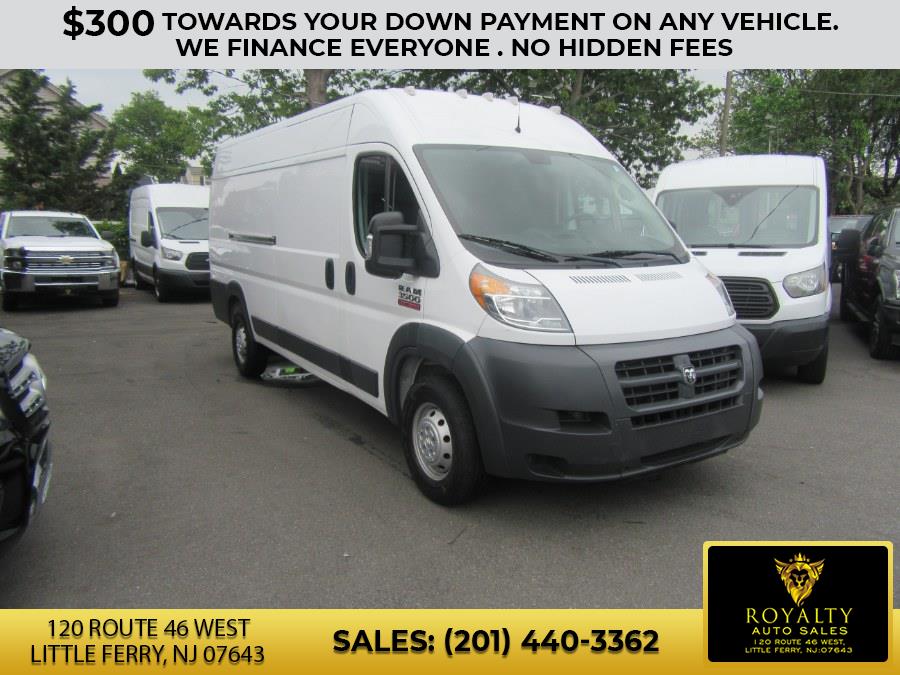 2018 Ram ProMaster Cargo Van 3500 High Roof 159" WB EXT, available for sale in Little Ferry, New Jersey | Royalty Auto Sales. Little Ferry, New Jersey 2018 Ram ProMaster Cargo Van 3500 High Roof 159" WB EXT, available for sale in Little Ferry, New Jersey | Royalty Auto Sales. Little Ferry, New Jersey