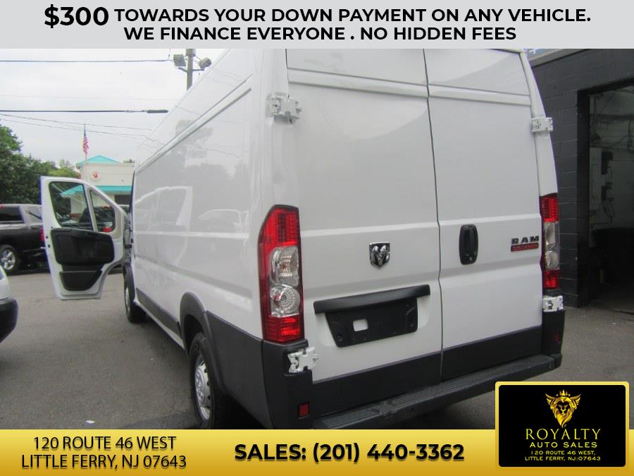 2018 Ram ProMaster Cargo Van 3500 High Roof 159" WB EXT, available for sale in Little Ferry, New Jersey | Royalty Auto Sales. Little Ferry, New Jersey 2018 Ram ProMaster Cargo Van 3500 High Roof 159" WB EXT, available for sale in Little Ferry, New Jersey | Royalty Auto Sales. Little Ferry, New Jersey
