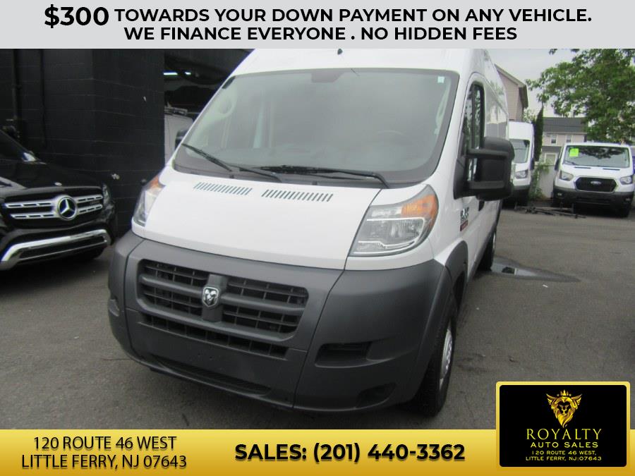 2018 Ram ProMaster Cargo Van 3500 High Roof 159" WB EXT, available for sale in Little Ferry, New Jersey | Royalty Auto Sales. Little Ferry, New Jersey 2018 Ram ProMaster Cargo Van 3500 High Roof 159" WB EXT, available for sale in Little Ferry, New Jersey | Royalty Auto Sales. Little Ferry, New Jersey