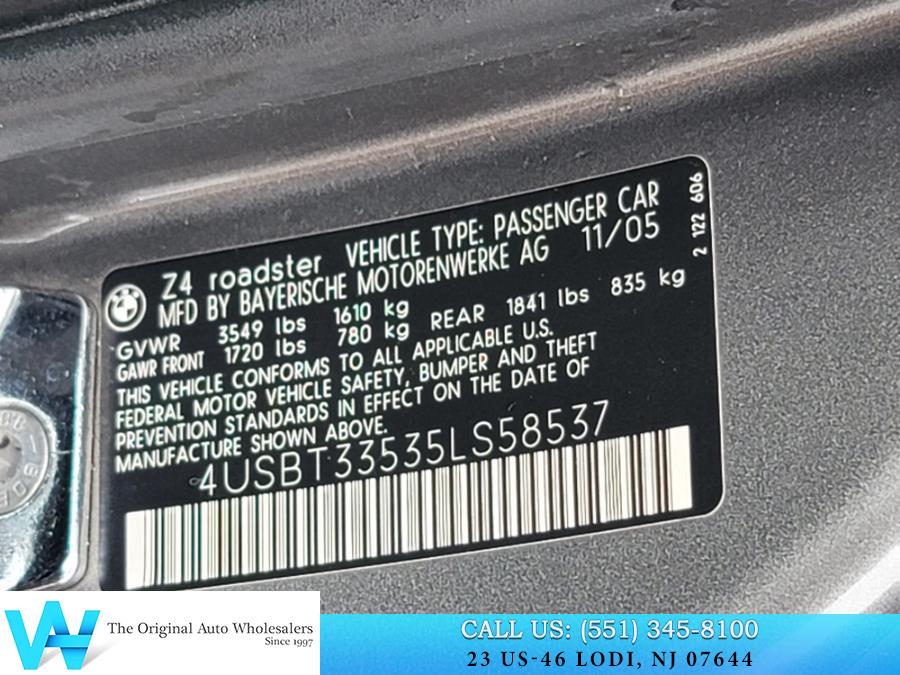 2005 BMW Z4 2dr Roadster 2.5i, available for sale in Lodi, New Jersey | AW Auto & Truck Wholesalers, Inc. Lodi, New Jersey 2005 BMW Z4 2dr Roadster 2.5i, available for sale in Lodi, New Jersey | AW Auto & Truck Wholesalers, Inc. Lodi, New Jersey