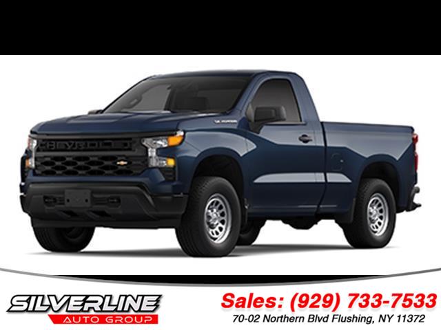 2023 Chevrolet Silverado 1500 2WD Reg Cab 140" Work Truck, available for sale in Flushing, New York | Silverline Auto Group. Flushing, New York 2023 Chevrolet Silverado 1500 2WD Reg Cab 140" Work Truck, available for sale in Flushing, New York | Silverline Auto Group. Flushing, New York