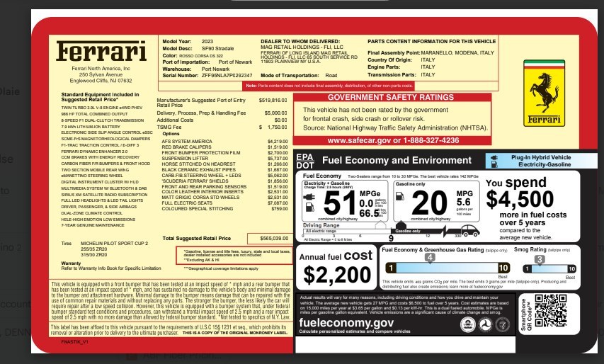 2023 Ferrari SF90 Stradale Coupe, available for sale in Miami, FL, Florida | Bal Harbour Motor Group LLC. Miami, FL, Florida 2023 Ferrari SF90 Stradale Coupe, available for sale in Miami, FL, Florida | Bal Harbour Motor Group LLC. Miami, FL, Florida