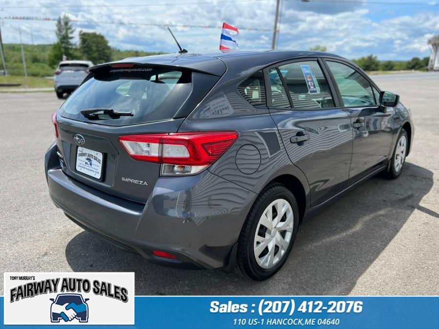 2018 Subaru Impreza Manaul Transmission 2.0i 5-door Manual, available for sale in Hancock, Maine | Fairway Auto Sales. Hancock, Maine 2018 Subaru Impreza Manaul Transmission 2.0i 5-door Manual, available for sale in Hancock, Maine | Fairway Auto Sales. Hancock, Maine