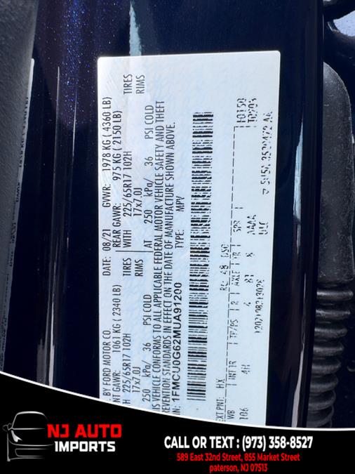 2021 Ford Escape SE FWD, available for sale in Paterson, New Jersey | NJ Auto Imports. Paterson, New Jersey 2021 Ford Escape SE FWD, available for sale in Paterson, New Jersey | NJ Auto Imports. Paterson, New Jersey