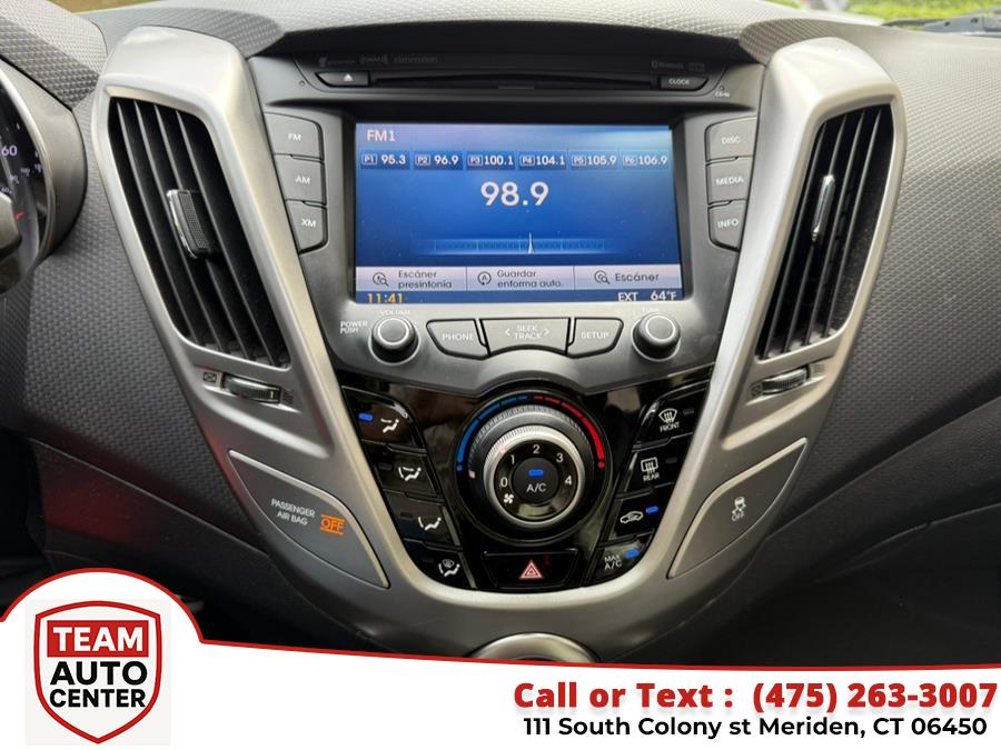 2012 Hyundai Veloster 3dr Cpe Auto w/Black Int, available for sale in Meriden, Connecticut | T E A M Auto Center. Meriden, Connecticut 2012 Hyundai Veloster 3dr Cpe Auto w/Black Int, available for sale in Meriden, Connecticut | T E A M Auto Center. Meriden, Connecticut