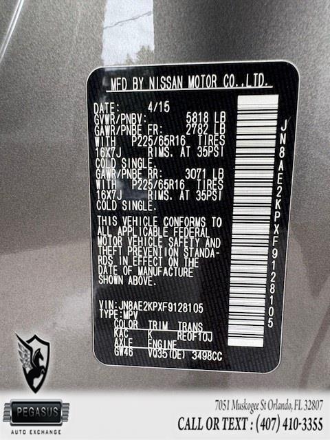 2015 Nissan Quest 4dr S, available for sale in Orlando, Florida | Pegasus Auto Exchange. Orlando, Florida 2015 Nissan Quest 4dr S, available for sale in Orlando, Florida | Pegasus Auto Exchange. Orlando, Florida