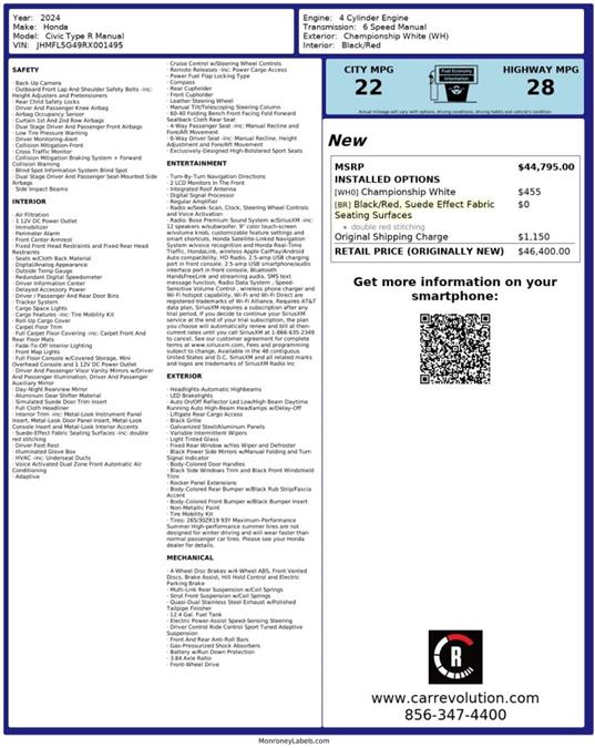 2024 Honda Civic TYPE R MANUAL, available for sale in Maple Shade, New Jersey | Car Revolution. Maple Shade, New Jersey 2024 Honda Civic TYPE R MANUAL, available for sale in Maple Shade, New Jersey | Car Revolution. Maple Shade, New Jersey