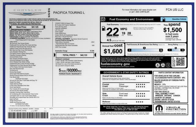 2022 Chrysler Pacifica Touring L, available for sale in Maple Shade, New Jersey | Car Revolution. Maple Shade, New Jersey 2022 Chrysler Pacifica Touring L, available for sale in Maple Shade, New Jersey | Car Revolution. Maple Shade, New Jersey