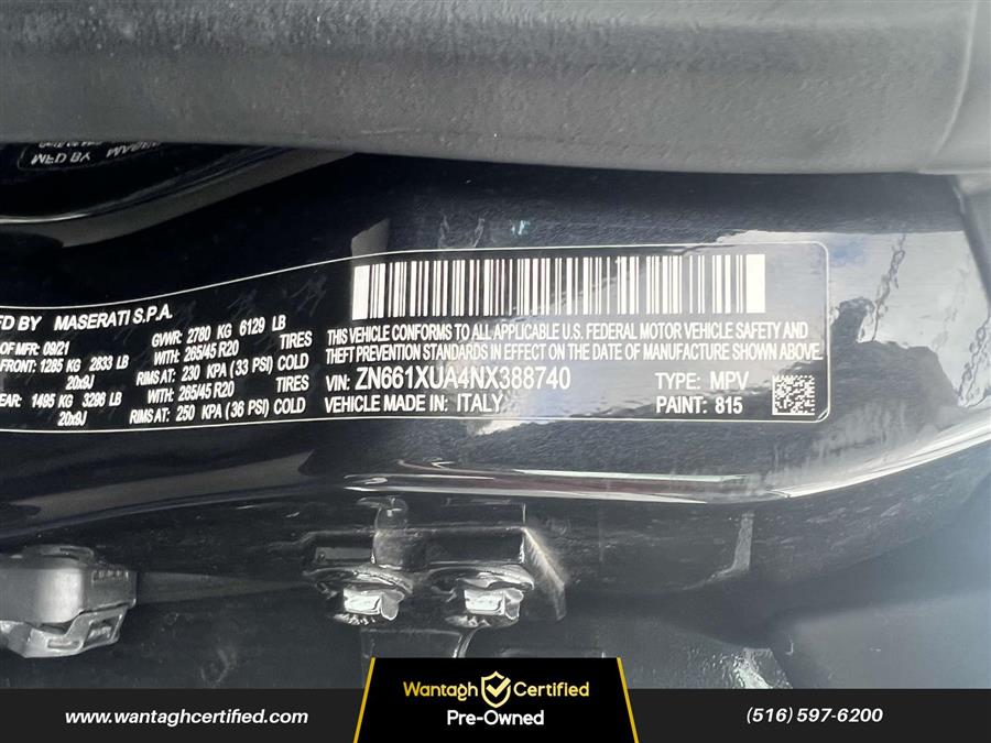 2022 Maserati Levante GT 3.0L, available for sale in Wantagh, New York | Wantagh Certified. Wantagh, New York 2022 Maserati Levante GT 3.0L, available for sale in Wantagh, New York | Wantagh Certified. Wantagh, New York