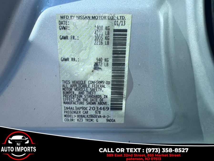 2013 Nissan Altima 4dr Sdn I4 2.5 SL, available for sale in Paterson, New Jersey | NJ Auto Imports. Paterson, New Jersey 2013 Nissan Altima 4dr Sdn I4 2.5 SL, available for sale in Paterson, New Jersey | NJ Auto Imports. Paterson, New Jersey