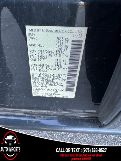 2014 Nissan Frontier 4WD Crew Cab LWB Auto SV, available for sale in Paterson, New Jersey | NJ Auto Imports. Paterson, New Jersey 2014 Nissan Frontier 4WD Crew Cab LWB Auto SV, available for sale in Paterson, New Jersey | NJ Auto Imports. Paterson, New Jersey