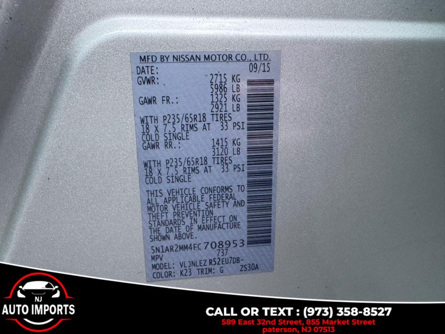 2015 Nissan Pathfinder 4WD 4dr S, available for sale in Paterson, New Jersey | NJ Auto Imports. Paterson, New Jersey 2015 Nissan Pathfinder 4WD 4dr S, available for sale in Paterson, New Jersey | NJ Auto Imports. Paterson, New Jersey