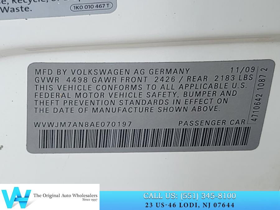 2010 Volkswagen Passat Sedan 4dr DSG Komfort FWD PZEV, available for sale in Lodi, New Jersey | AW Auto & Truck Wholesalers, Inc. Lodi, New Jersey 2010 Volkswagen Passat Sedan 4dr DSG Komfort FWD PZEV, available for sale in Lodi, New Jersey | AW Auto & Truck Wholesalers, Inc. Lodi, New Jersey