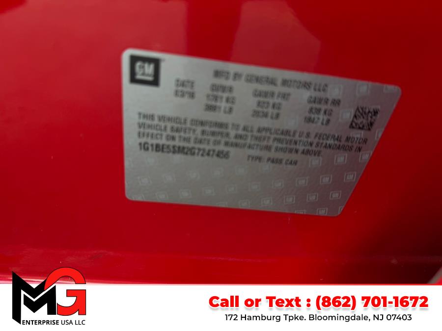 2016 Chevrolet Cruze 4dr Sdn Auto LT, available for sale in Bloomingdale, New Jersey | MG Enterprise USA. Bloomingdale, New Jersey 2016 Chevrolet Cruze 4dr Sdn Auto LT, available for sale in Bloomingdale, New Jersey | MG Enterprise USA. Bloomingdale, New Jersey