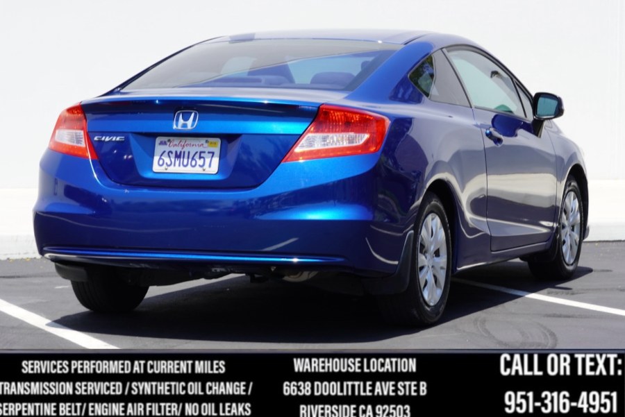 2012 Honda Civic Cpe (ONE OWNER) 2dr Auto LX, available for sale in Riverside, California | Big Timin Motors LLC. Riverside, California 2012 Honda Civic Cpe (ONE OWNER) 2dr Auto LX, available for sale in Riverside, California | Big Timin Motors LLC. Riverside, California