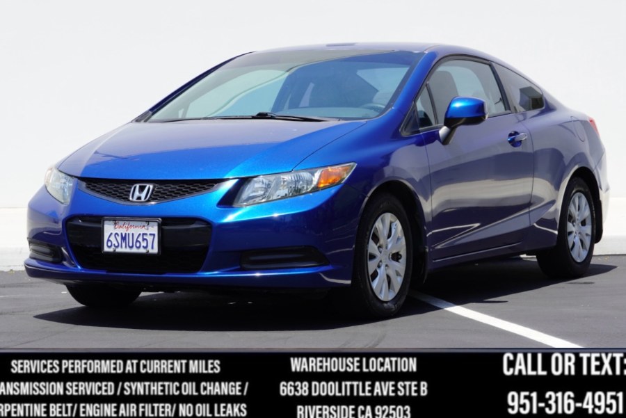 2012 Honda Civic Cpe (ONE OWNER) 2dr Auto LX, available for sale in Riverside, California | Big Timin Motors LLC. Riverside, California 2012 Honda Civic Cpe (ONE OWNER) 2dr Auto LX, available for sale in Riverside, California | Big Timin Motors LLC. Riverside, California