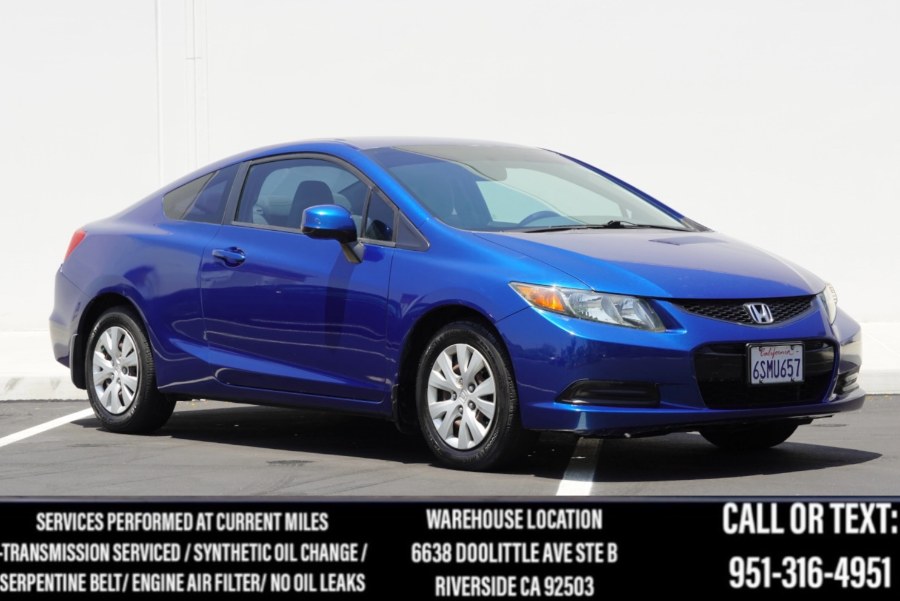 2012 Honda Civic Cpe (ONE OWNER) 2dr Auto LX, available for sale in Riverside, California | Big Timin Motors LLC. Riverside, California 2012 Honda Civic Cpe (ONE OWNER) 2dr Auto LX, available for sale in Riverside, California | Big Timin Motors LLC. Riverside, California