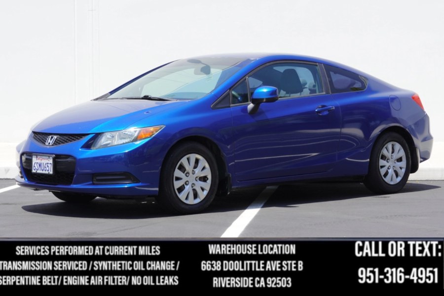 2012 Honda Civic Cpe (ONE OWNER) 2dr Auto LX, available for sale in Riverside, California | Big Timin Motors LLC. Riverside, California 2012 Honda Civic Cpe (ONE OWNER) 2dr Auto LX, available for sale in Riverside, California | Big Timin Motors LLC. Riverside, California