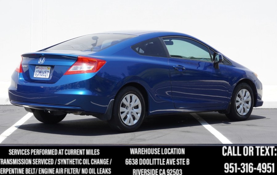 2012 Honda Civic Cpe (ONE OWNER) 2dr Auto LX, available for sale in Riverside, California | Big Timin Motors LLC. Riverside, California 2012 Honda Civic Cpe (ONE OWNER) 2dr Auto LX, available for sale in Riverside, California | Big Timin Motors LLC. Riverside, California