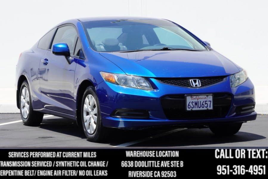 2012 Honda Civic Cpe (ONE OWNER) 2dr Auto LX, available for sale in Riverside, California | Big Timin Motors LLC. Riverside, California 2012 Honda Civic Cpe (ONE OWNER) 2dr Auto LX, available for sale in Riverside, California | Big Timin Motors LLC. Riverside, California