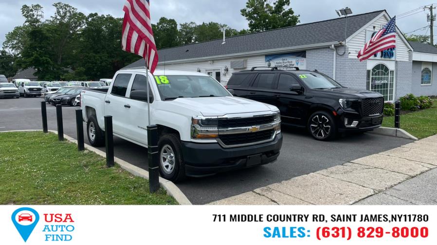 2018 Chevrolet Silverado 1500 4WD Crew Cab 143.5" Work Truck, available for sale in Saint James, New York | USA Auto Find. Saint James, New York 2018 Chevrolet Silverado 1500 4WD Crew Cab 143.5" Work Truck, available for sale in Saint James, New York | USA Auto Find. Saint James, New York