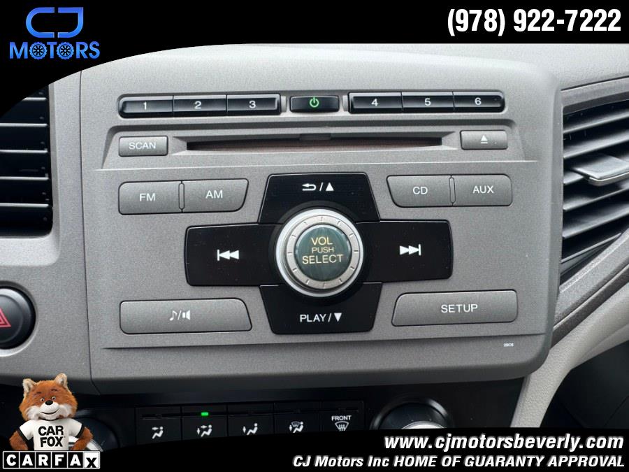 2012 Honda Civic Sdn 4dr Auto LX, available for sale in Beverly, Massachusetts | CJ Motors Inc. Beverly, Massachusetts 2012 Honda Civic Sdn 4dr Auto LX, available for sale in Beverly, Massachusetts | CJ Motors Inc. Beverly, Massachusetts