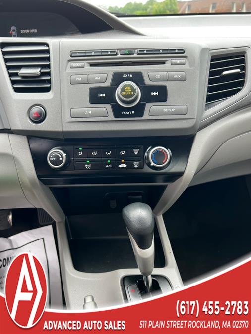 2012 Honda Civic Sdn 4dr Auto LX PZEV, available for sale in Rockland, Massachusetts | ADVANCED. Rockland, Massachusetts 2012 Honda Civic Sdn 4dr Auto LX PZEV, available for sale in Rockland, Massachusetts | ADVANCED. Rockland, Massachusetts