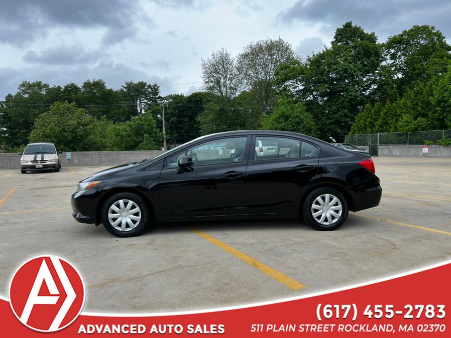 2012 Honda Civic Sdn 4dr Auto LX PZEV, available for sale in Rockland, Massachusetts | ADVANCED. Rockland, Massachusetts 2012 Honda Civic Sdn 4dr Auto LX PZEV, available for sale in Rockland, Massachusetts | ADVANCED. Rockland, Massachusetts